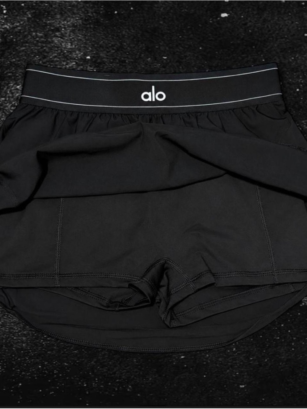 ALO Yoga Men’s Black Athletic Training Shorts with Branded Waistband